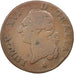 Frankreich, Louis XVI, Sol ou sou, Sol, 1785, Paris, SGE+, Copper, KM:578.1