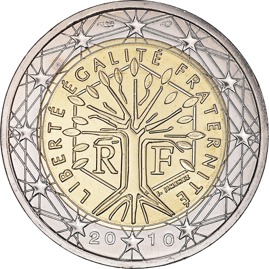 Francia, 2 Euro, 2010, Paris, BU, FDC, Bimetálico, Gadoury:8a., KM:1414
