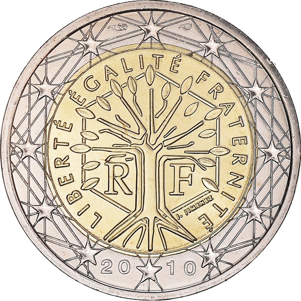 France, 2 Euro, 2010, Paris, BU, FDC, Bi-Metallic, Gadoury:8a., KM:1414