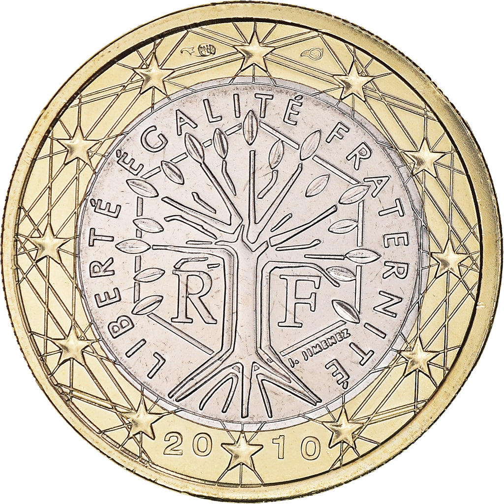 Francja, Euro, 2010, Paris, BU, MS(65-70), Bimetaliczny, Gadoury:7a., KM:1413