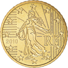 França, 50 Euro Cent, 2010, Paris, BU, MS(65-70), Latão, Gadoury:6a., KM:1412