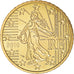 França, 50 Euro Cent, 2010, Paris, BU, MS(65-70), Latão, Gadoury:6a., KM:1412