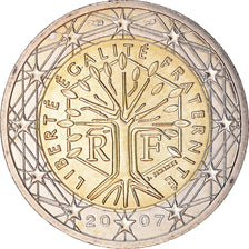 France, 2 Euro, 2007, Paris, BU, MS(65-70), Bi-Metallic, Gadoury:8a., KM:1414