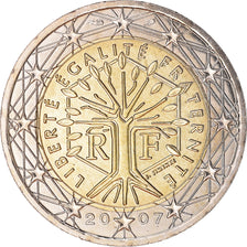 Francja, 2 Euro, 2007, Paris, BU, MS(65-70), Bimetaliczny, Gadoury:8a., KM:1414