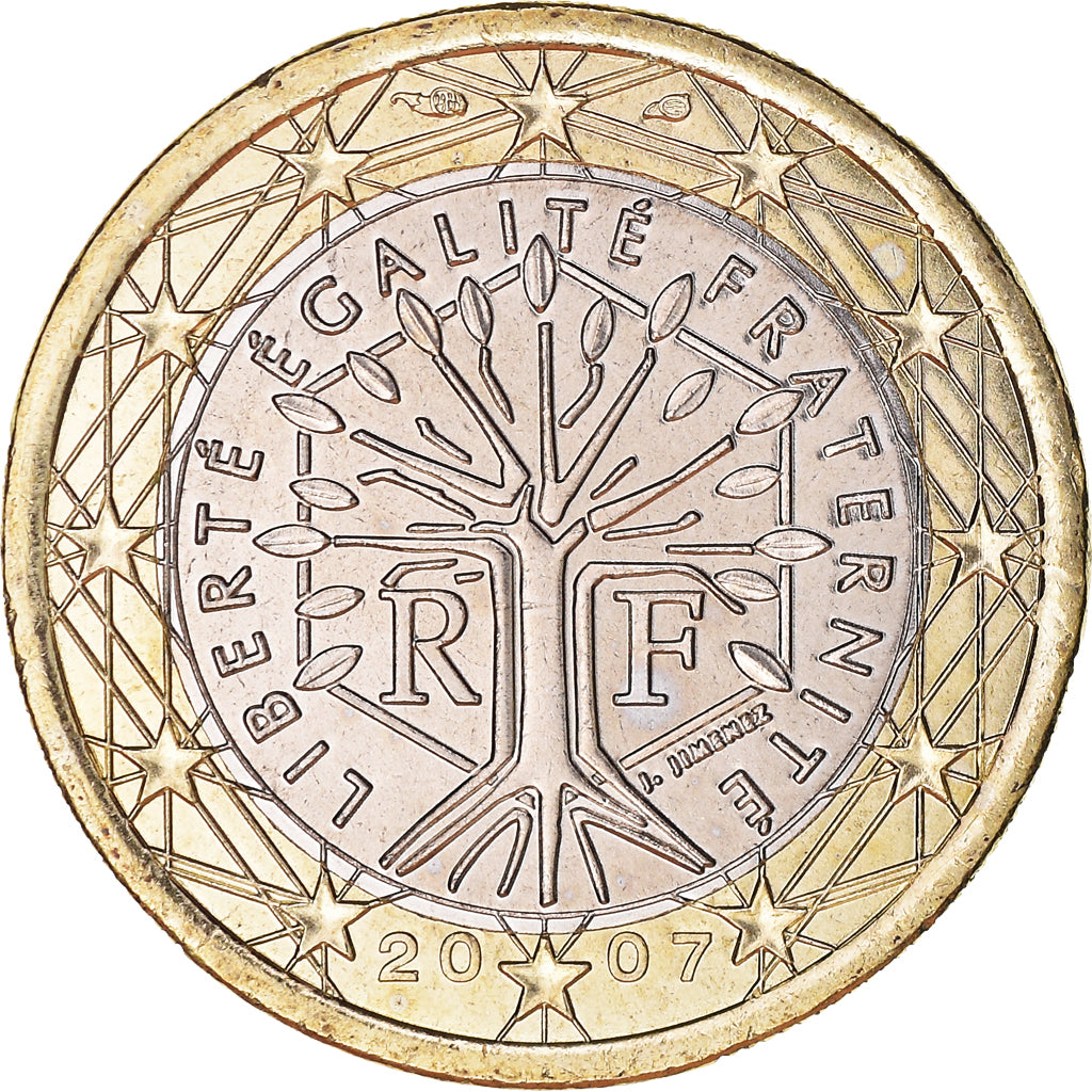 Frankrijk, Euro, 2007, Paris, BU, FDC, Bi-Metallic, Gadoury:7a., KM:1413