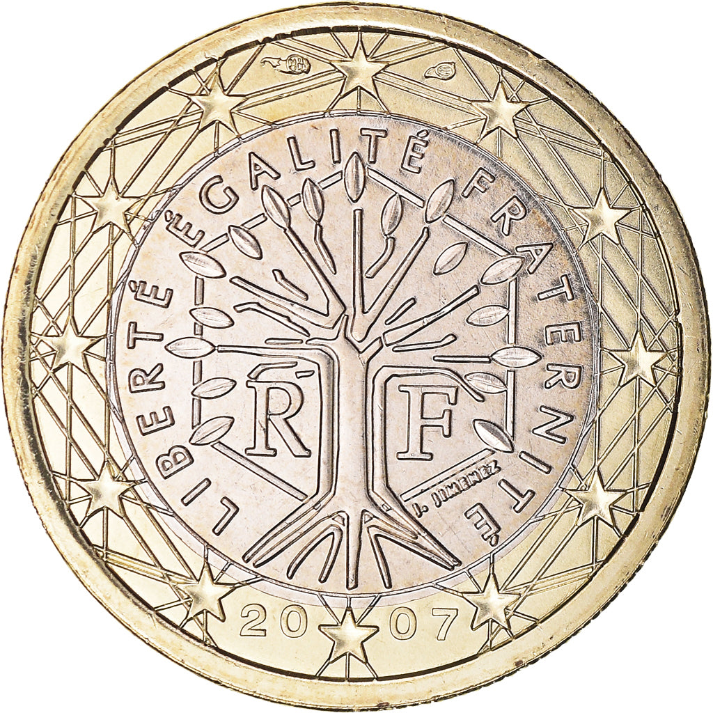 France, Euro, 2007, Paris, BU, FDC, Bi-Metallic, Gadoury:7a., KM:1413