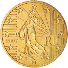 France, 50 Euro Cent, 2007, Paris, BU, MS(65-70), Brass, Gadoury:6a., KM:1412