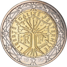 França, 2 Euro, 1999, Paris, BU, MS(65-70), Bimetálico, KM:1289