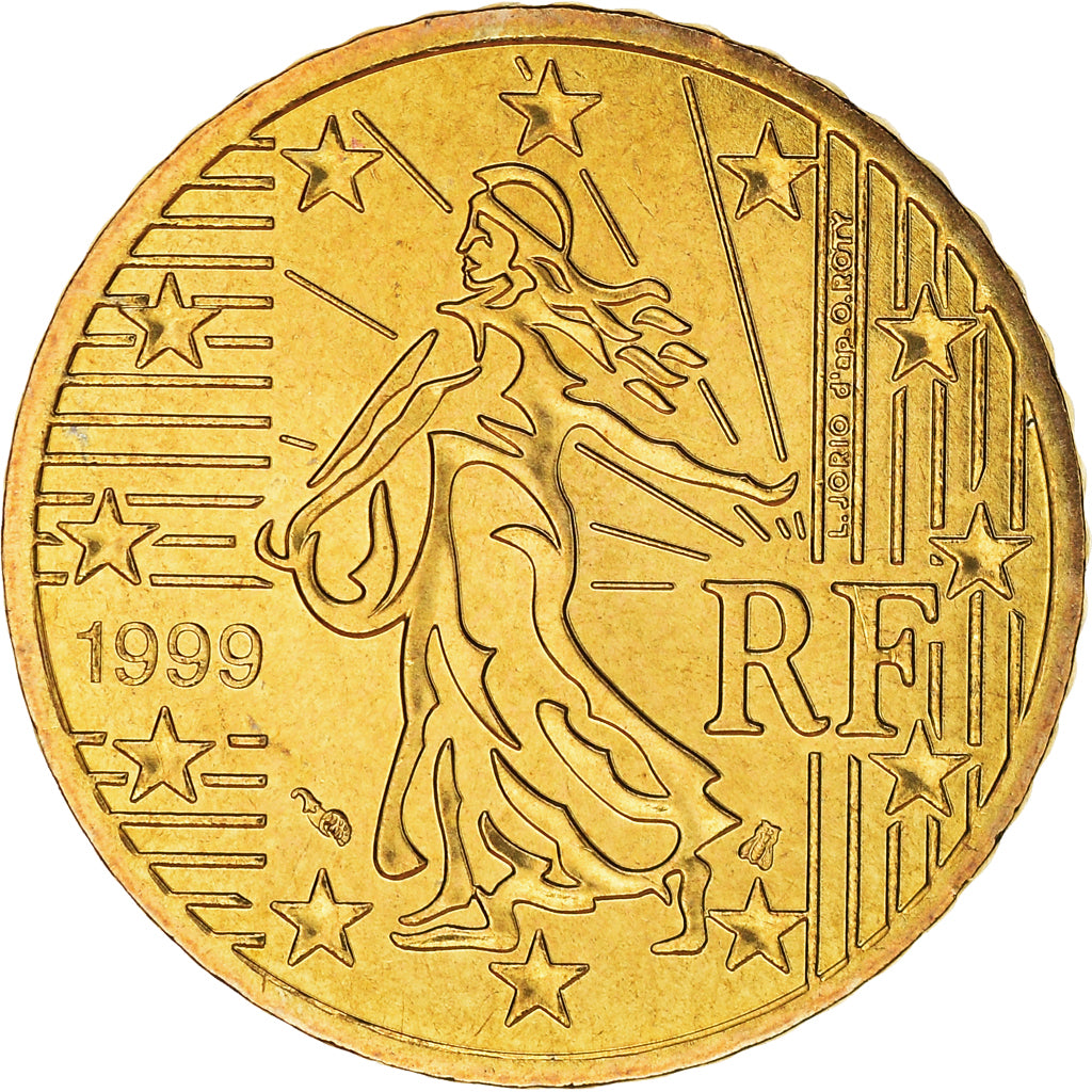 France, 50 Euro Cent, 1999, Paris, BU, FDC, Laiton, KM:1287