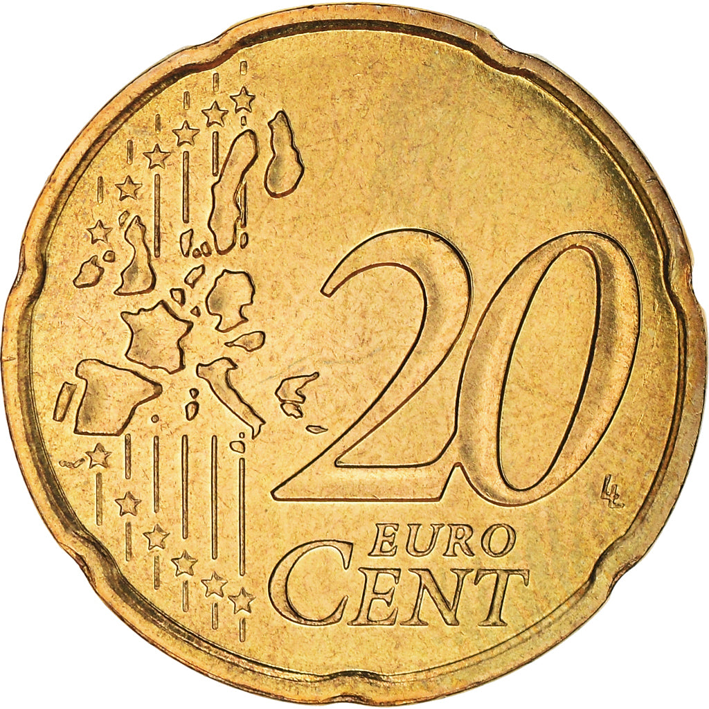 France, 20 Euro Cent, 1999, Paris, BU, FDC, Laiton, KM:1286