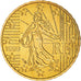 France, 10 Euro Cent, 1999, Paris, BU, MS(65-70), Brass, KM:1285