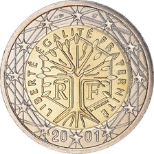 Francia, 2 Euro, 2001, Paris, BU, FDC, Bimetálico, KM:1289