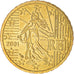 França, 10 Euro Cent, 2001, Paris, BU, MS(65-70), Latão, KM:1285