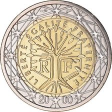 France, 2 Euro, 2000, Paris, BU, MS(65-70), Bi-Metallic, KM:1289
