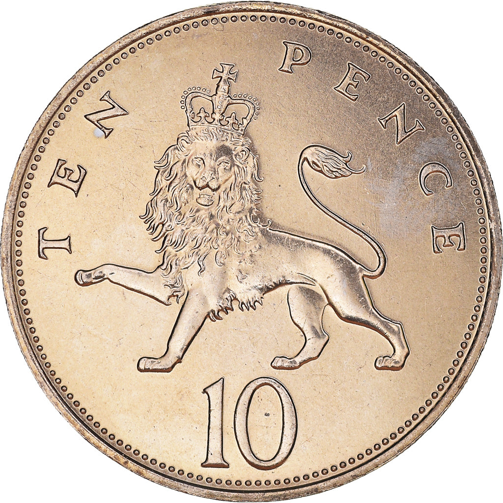 Coin, Great Britain, Elizabeth II, 10 Pence, 1982, BU, MS(65-70), Copper-nickel