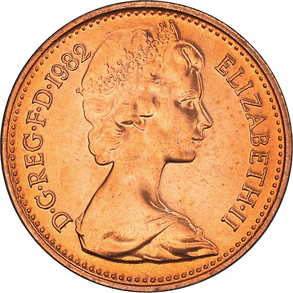 Münze, Großbritannien, Elizabeth II, 1/2 Penny, 1982, BU, STGL, Bronze, KM:926