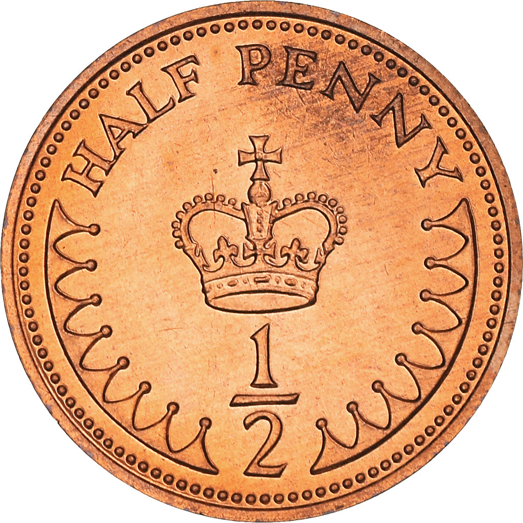 Münze, Großbritannien, Elizabeth II, 1/2 Penny, 1982, BU, STGL, Bronze, KM:926
