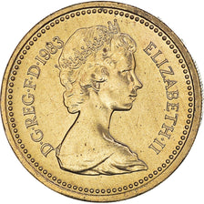 Moneta, Wielka Brytania, Elizabeth II, Pound, 1983, BU, MS(64), Mosiądz