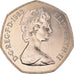 Coin, Great Britain, Elizabeth II, 50 Pence, 1983, BU, MS(65-70), Copper-nickel