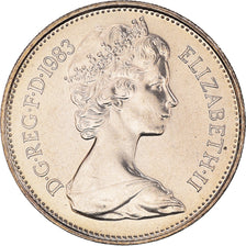 Coin, Great Britain, Elizabeth II, 5 Pence, 1983, BU, MS(65-70), Copper-nickel