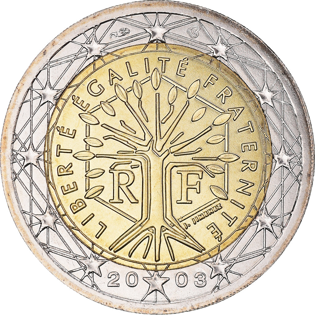 Frankreich, 2 Euro, 2003, Paris, BU, STGL, Bi-Metallic, KM:1289