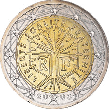 France, 2 Euro, 2003, Paris, BU, MS(65-70), Bi-Metallic, KM:1289