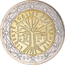 France, 2 Euro, 2003, Paris, BU, MS(65-70), Bi-Metallic, KM:1289
