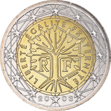 France, 2 Euro, 2003, Paris, BU, MS(65-70), Bi-Metallic, KM:1289