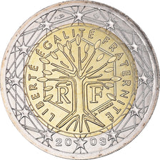 France, 2 Euro, 2003, Paris, BU, MS(65-70), Bi-Metallic, KM:1289