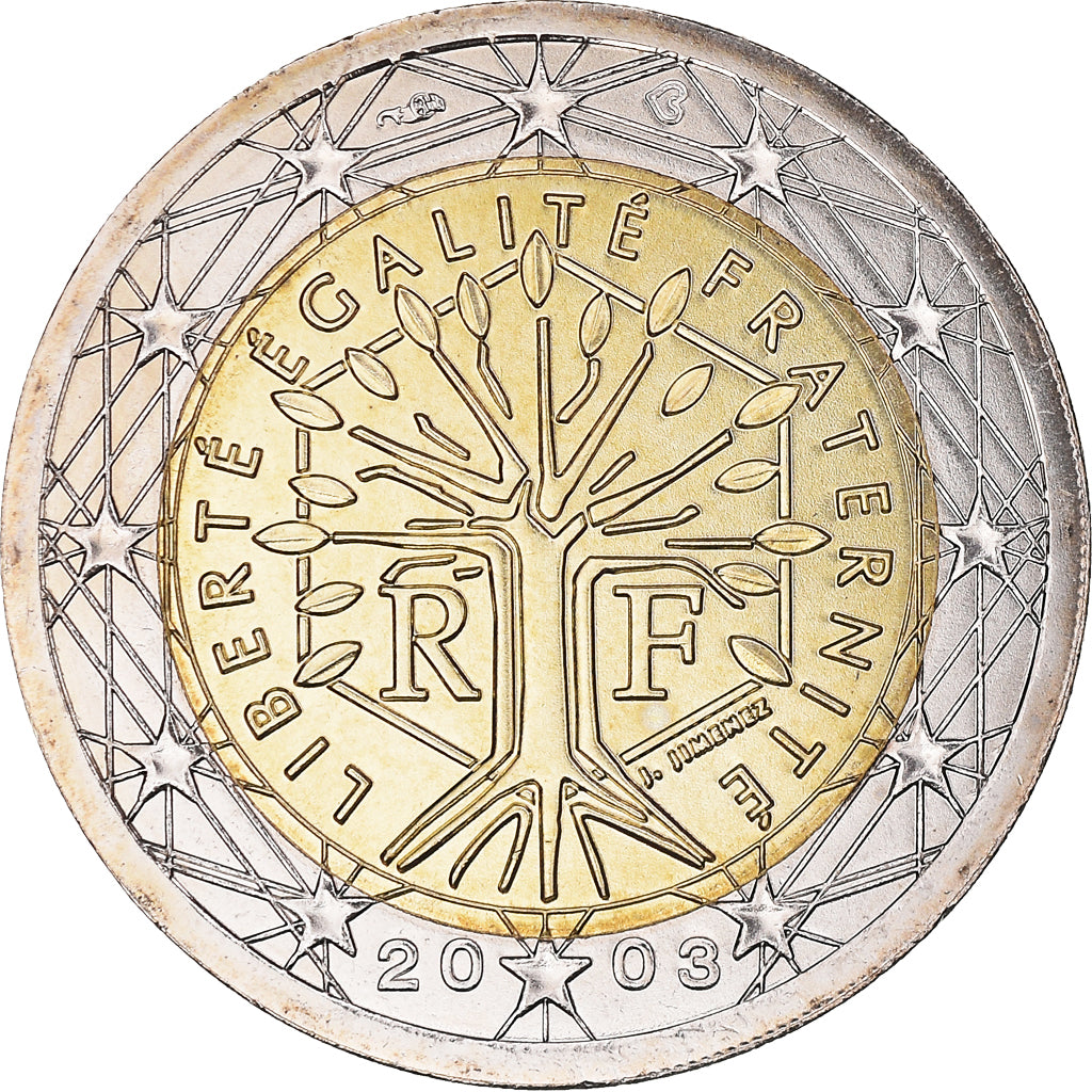 Frankreich, 2 Euro, 2003, Paris, BU, STGL, Bi-Metallic, KM:1289