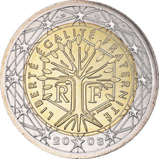 France, 2 Euro, 2003, Paris, BU, MS(65-70), Bi-Metallic, KM:1289
