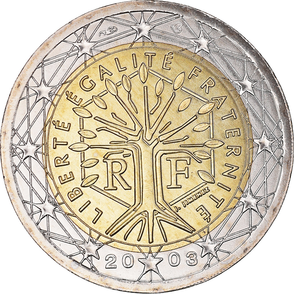 Francia, 2 Euro, 2003, Paris, BU, FDC, Bi-metallico, KM:1289
