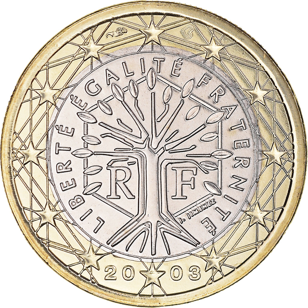 France, Euro, 2003, Paris, BU, MS(65-70), Bi-Metallic, KM:1288