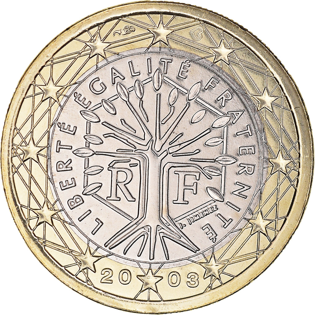 France, Euro, 2003, Paris, BU, MS(65-70), Bi-Metallic, KM:1288
