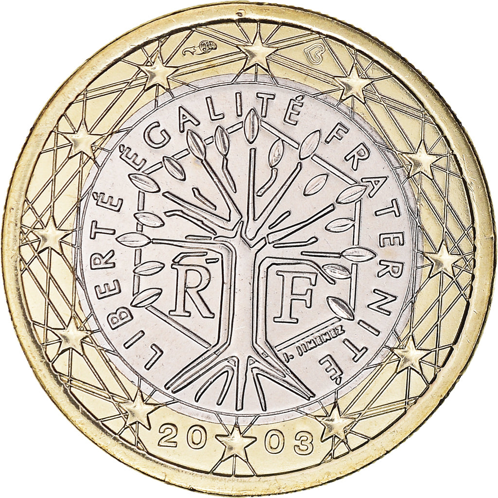 France, Euro, 2003, Paris, BU, MS(65-70), Bi-Metallic, KM:1288
