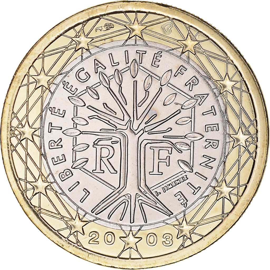 France, Euro, 2003, Paris, BU, FDC, Bimétallique, KM:1288