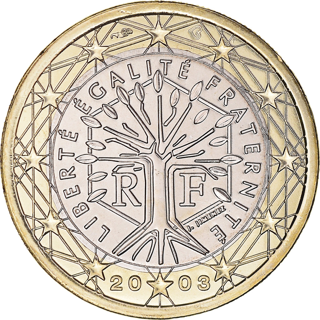France, Euro, 2003, Paris, BU, MS(65-70), Bi-Metallic, KM:1288