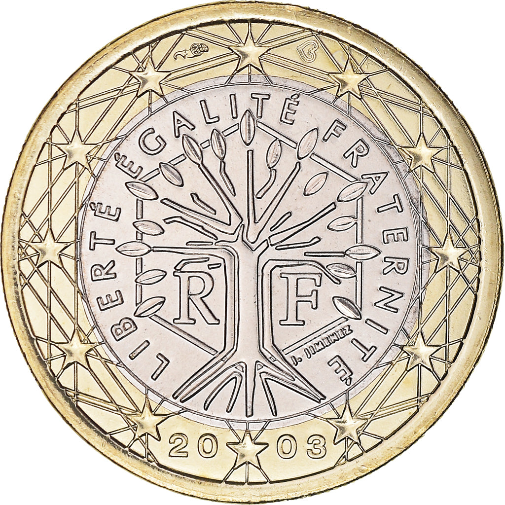France, Euro, 2003, Paris, BU, MS(65-70), Bi-Metallic, KM:1288
