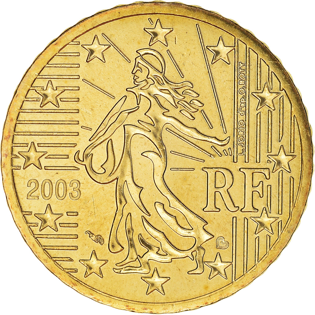 Francia, 50 Euro Cent, 2003, Paris, BU, FDC, Ottone, KM:1287