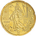 France, 20 Euro Cent, 2003, Paris, BU, MS(65-70), Brass, KM:1286