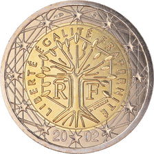Francja, 2 Euro, 2002, Paris, BU, MS(65-70), Bimetaliczny, Gadoury:8., KM:1289