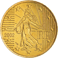 France, 50 Euro Cent, 2002, Paris, BU, MS(65-70), Brass, KM:1287
