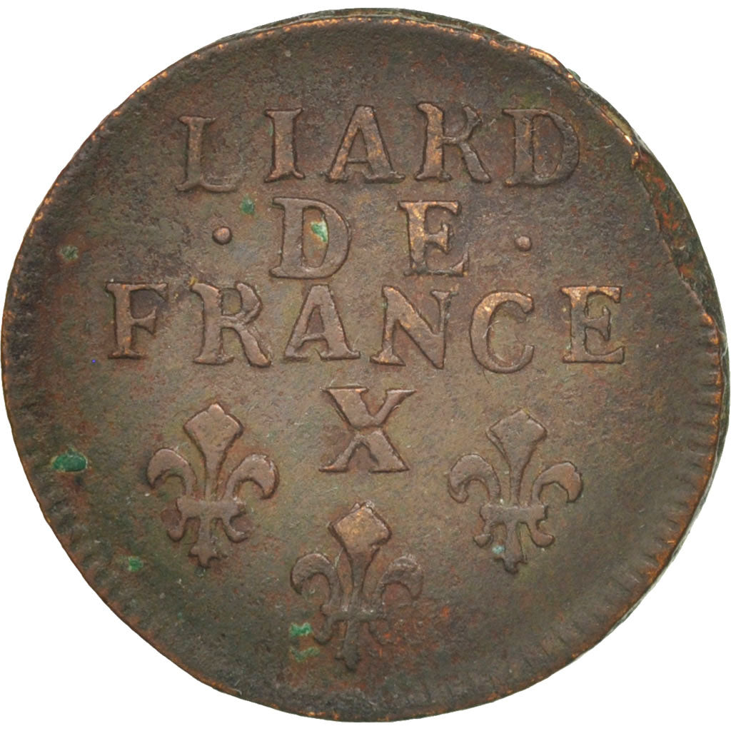 Coin, France, Louis XIV, Liard de France au buste âgé, troisième type, Liard