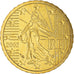 Frankreich, 10 Euro Cent, 2002, Paris, BU, STGL, Messing, KM:1285