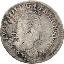 France, Louis XIV, 5 Sols aux insignes, 5 Sols, 1/16 ECU, 1702, Caen, KM 337.5