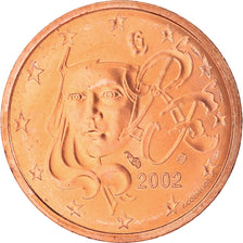 France, 2 Euro Cent, 2002, Paris, BU, MS(65-70), Copper Plated Steel, Gadoury:2