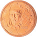France, 2 Euro Cent, 2002, Paris, BU, MS(65-70), Copper Plated Steel, Gadoury:2