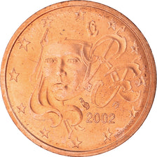 France, 2 Euro Cent, 2002, Paris, BU, MS(65-70), Copper Plated Steel, Gadoury:2
