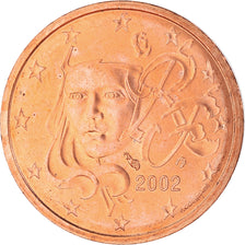 France, 2 Euro Cent, 2002, Paris, BU, MS(65-70), Copper Plated Steel, Gadoury:2