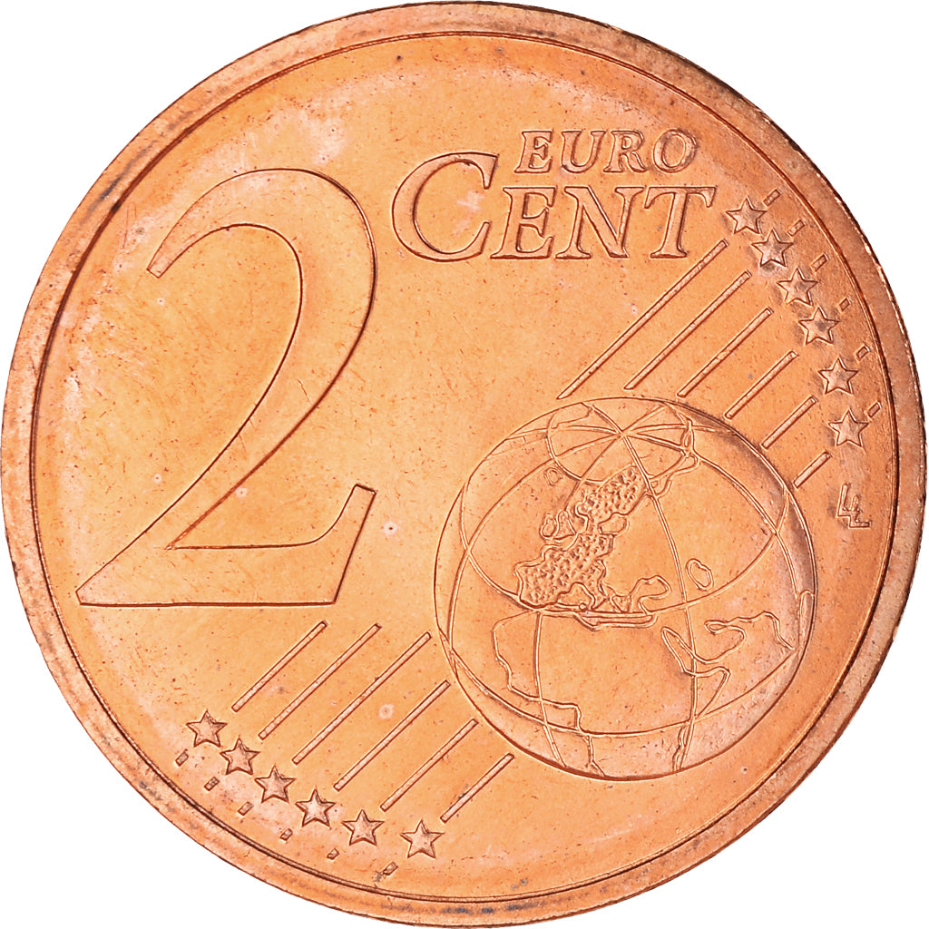 France, 2 Euro Cent, 2002, Paris, BU, MS(65-70), Copper Plated Steel, Gadoury:2